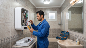 فني يقوم بعمل صيانة سخان كلاج في الاسكندرية وإصلاح الأعطال